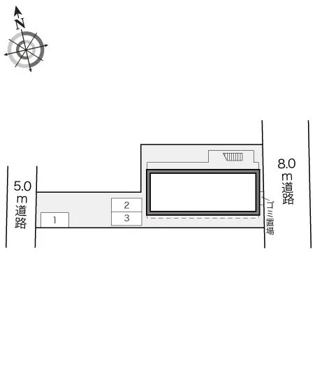 ★手数料０円★館林市新宿１丁目　月極駐車場（LP）